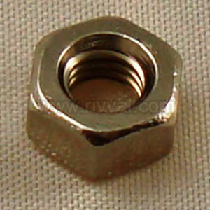 Brass Hex Nut, (SUPPLIED IN PACKS OF 10) ENP, Chamfered both sides. S and T use only, 2BA