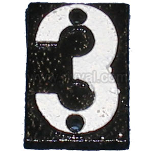 Point Indentification Plate - Number '3'