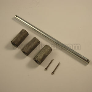 Pin For 3 Roller - Headless Pin With Two Split Pin Holes 9 3/4 L X 9 1/4 B C/W Ferrule & Cotter Pins