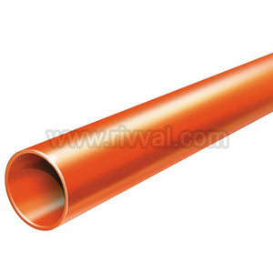 Plastic Pipe, Orange, 90Mm O/Dia X6M Long 