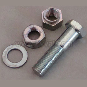Thin Head Bolt M20 X 80, With Washer And Pair Hard Lock Nuts. Kit For Fixing "Yellow" Stretcher Bar
