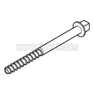 Chairscrew, Lx, 1" Dia X 12" Long, Galvanised For Crossing Timber Fixing