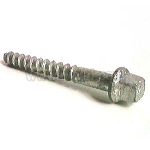 Chairscrew, Ls, 1" Dia X 8 1/8" Long, Galvanised For Two Level Baseplates Or Bridge Timbers