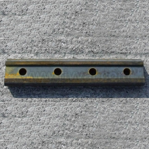 Steel Fishplate, Non-Insulated, Single, Straight, With Round Holes.