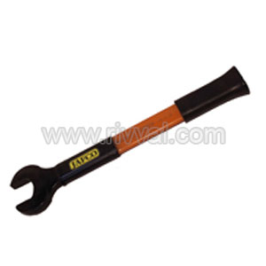 Spanner Fishbolt, Run-On. Open Jaw 1  11/16" Insulated With Fibreglass Handle For 1  5/8" Square Nut