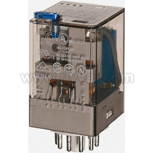 11 Pin 3Pdt Relay W/Test Button,10A 12Vdc Coil